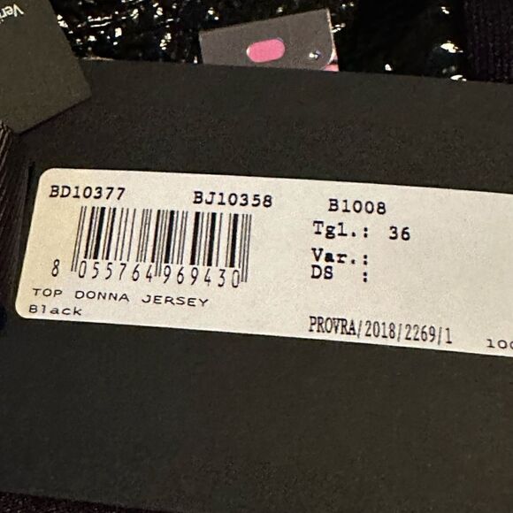 Brand New Versus Versace Black crop Top with Classic gold lion buttons - Picture 5 of 10